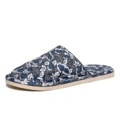 Fashion Cotton Fabric Thermal Comfortable Home Slippers Wholesale Quiet And Comfortable Indoor Couple Slippers