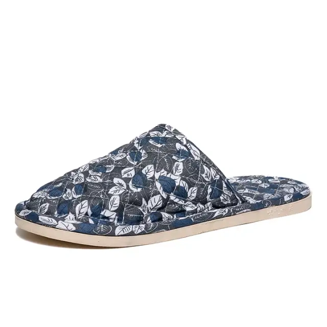 Fashion Cotton Fabric Thermal Comfortable Home Slippers Wholesale Quiet And Comfortable Indoor Couple Slippers