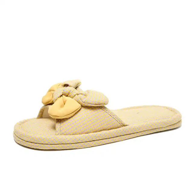 Custom Fashion Cotton Fabric Quiet Comfortable Home Slippers Wholesale Comfortable Indoor Breathable Slippers