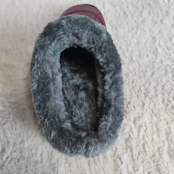Anti-slip Solid Color Home Warm Plush Slippers For Women Comfortable Flat Soft Fur Plush Ladies Slippers
