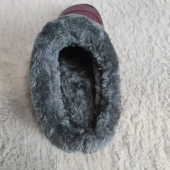 Anti-slip Solid Color Home Warm Plush Slippers For Women Comfortable Flat Soft Fur Plush Ladies Slippers