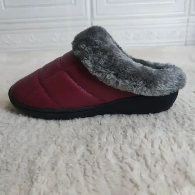 Anti-slip Solid Color Home Warm Plush Slippers For Women Comfortable Flat Soft Fur Plush Ladies Slippers