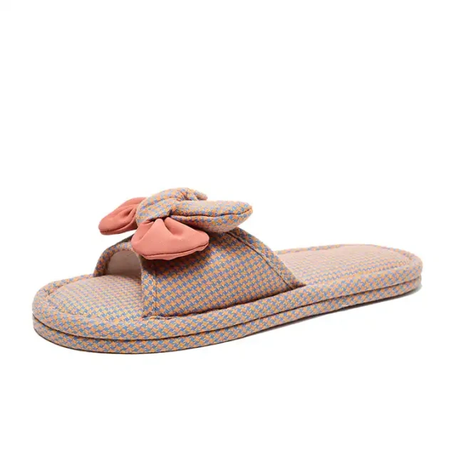 Custom Fashion Cotton Fabric Quiet Comfortable Home Slippers Wholesale Comfortable Indoor Breathable Slippers