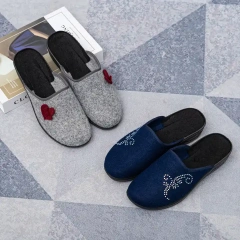 Non-Slip Comfortable women'S Warm Indoor Wool Felt Cotton Slippers In Winter For women