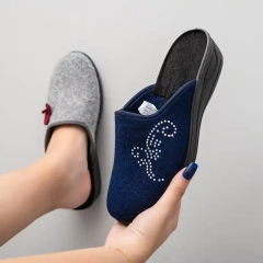 Non-Slip Comfortable women'S Warm Indoor Wool Felt Cotton Slippers In Winter For women