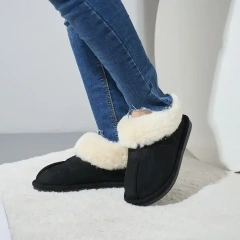 Fashion thickened home fluffy plush slipper for women winter warm fur lightweight indoor snow shoes plush slipper