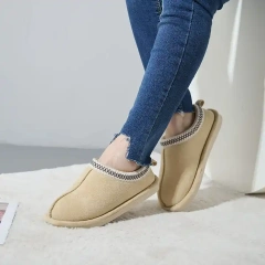 Fashion Warm Comfortable Plush Slipper With Low Sleeves Winter Hot Sale Keep Warm Slip On Indoor Slipper