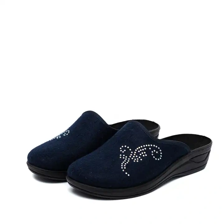 Non-Slip Comfortable women'S Warm Indoor Wool Felt Cotton Slippers In Winter For women