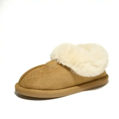 Fashion thickened home fluffy plush slipper for women winter warm fur lightweight indoor snow shoes plush slipper