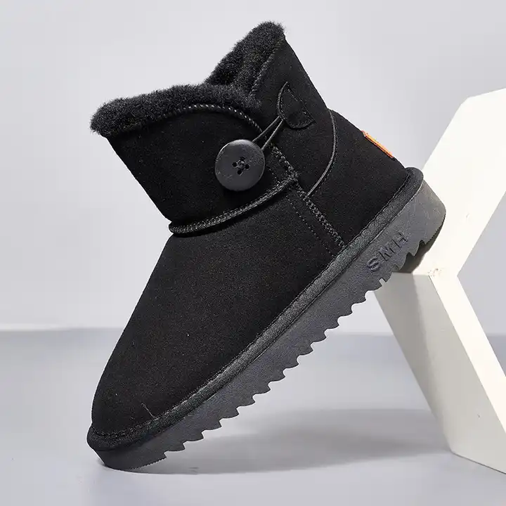 Wholesale Plush Warm Winter Shoes Boots for Women Fashion Trend Black Brown Winter Snow Boots for Women