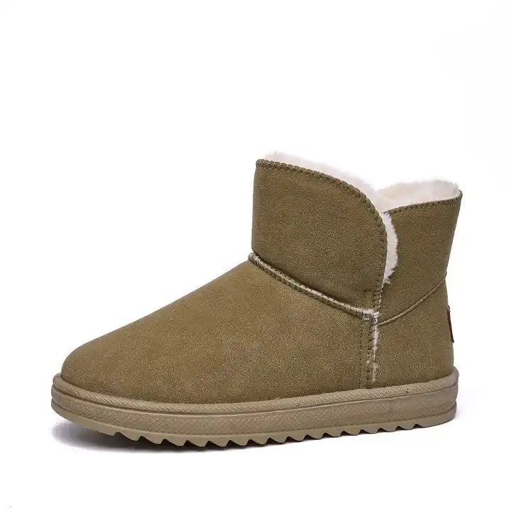 Wholesale Fashion Large Size Casual Winter Boots for Women Plush Warm Anti slip Plat Round Toe Snow Boots for Women
