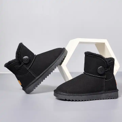 Wholesale Plush Warm Winter Shoes Boots for Women Fashion Trend Black Brown Winter Snow Boots for Women
