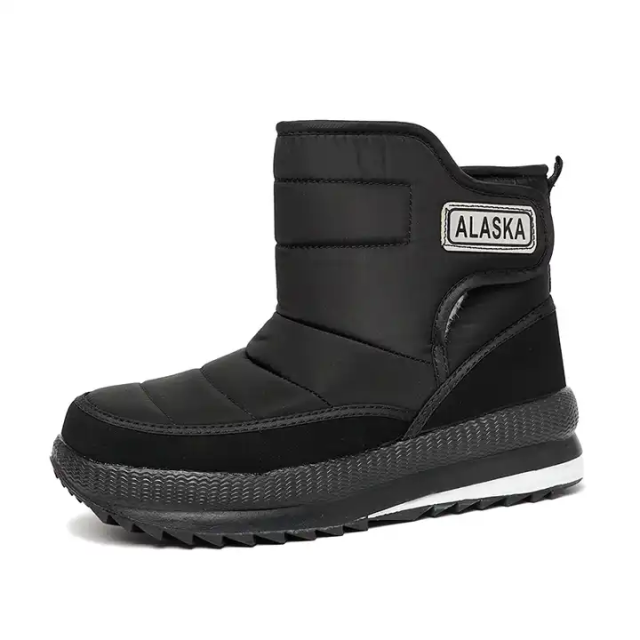 Wholesale New Winter Plush Casual Comfortable Anti-slip Snow Boots Fashion Thick Soles Light Black Snow Shoes