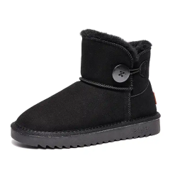 Wholesale Plush Warm Winter Shoes Boots for Women Fashion Trend Black Brown Winter Snow Boots for Women