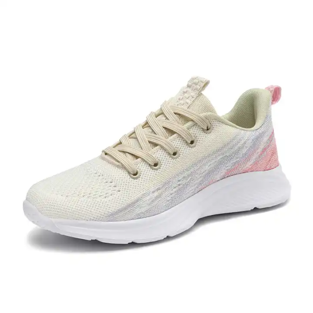 Sports shoes women's new summer colorful breathable mesh casual women's shoes flat bottomed soft soled travel shoes