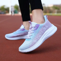 Spring and Summer New Mesh Embroidery Breathable Women's Sports Shoes Running Soft Sole Lightweight Women Casual Shoes