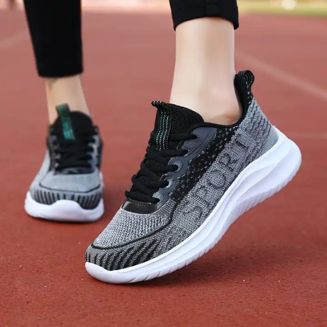 Spring and Summer New Mesh Embroidery Breathable Women's Sports Shoes Running Soft Sole Lightweight Women Casual Shoes