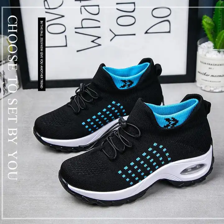 Fashion Summer New Light Comfortable Elastic Top Line Sport Casual Shoes Soft Breathable Mesh Running Casual Shoes For Women