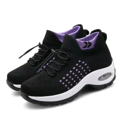 Fashion Summer New Light Comfortable Elastic Top Line Sport Casual Shoes Soft Breathable Mesh Running Casual Shoes For Women