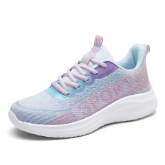 Spring and Summer New Mesh Embroidery Breathable Women's Sports Shoes Running Soft Sole Lightweight Women Casual Shoes