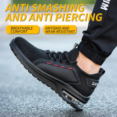 Breathable Mesh Upper Anti-Smash Steel Toe Large Szie Safety Shoes Anti Impact Anti Puncture Safety Protection Shoes For Men