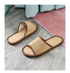 Indoor Slippers Wooden Floor Cotton Linen Slippers Home Anti-slip Silent Linen Woven Sweat-absorbing Breathable Slippers