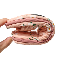 Wholesale Thick Sole Printed Cotton Bedroom Women's Slippers Three Layer Thick Bottom Silent Non-slip Indoor Soft Cloth Slippers