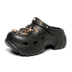 Wholesale New Fashion Cute Cartoon Accessory Garden Shoes Clogs Custom Components Thick Sole Eva Platform Slippers