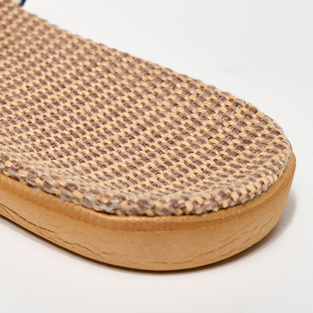 Wholesale Silent Soft-sole Home Slippers Non-slip Linen Weaving Rattan Cool Slippers Summer Indoor Slippers
