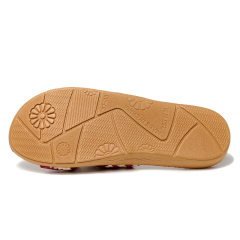 Trendy Home Wooden Floor Silent Rattan Slippers Wholesale Summer Living Room Sandals Woven Thick Sole Slippers