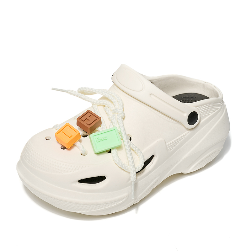 Popular Women's Beach Sandals Eva Platform Comfortable Lightweight Garden Shoes Letter Rope Slippers For Girls