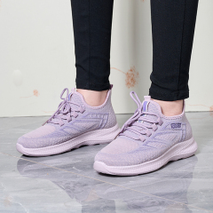 New Spring And Autumn Fly-woven Casual Shoes Comfortable Running Sports Women's Shoes Wholesale Breathable Women's Single Shoes