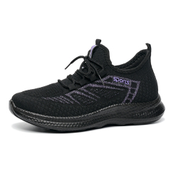 New Spring And Autumn Fly-woven Casual Shoes Comfortable Running Sports Women's Shoes Wholesale Breathable Women's Single Shoes