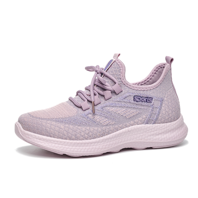 New Spring And Autumn Fly-woven Casual Shoes Comfortable Running Sports Women's Shoes Wholesale Breathable Women's Single Shoes