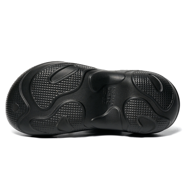 Shiny Metallic Decorations Eva Light Breathable Beach Sandals For Girls Thick Soles Height Increasing Garden Shoes Slippers