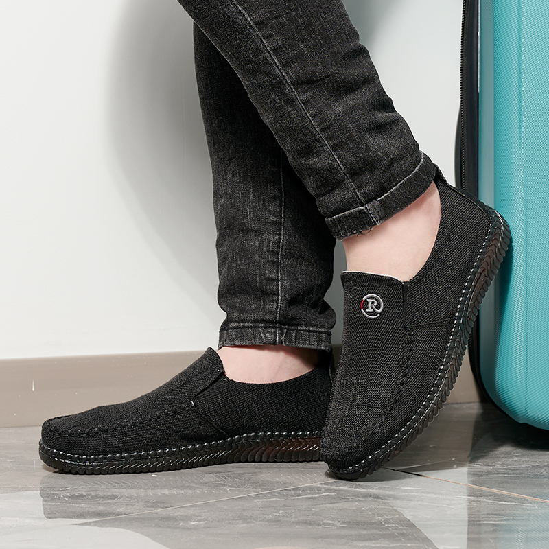 Spring And Summer Hot Sell Sweat Absorbent Men's Loafers Walking Shoes Wholesale Slip-on Ankle Lazy Cloth Shoes