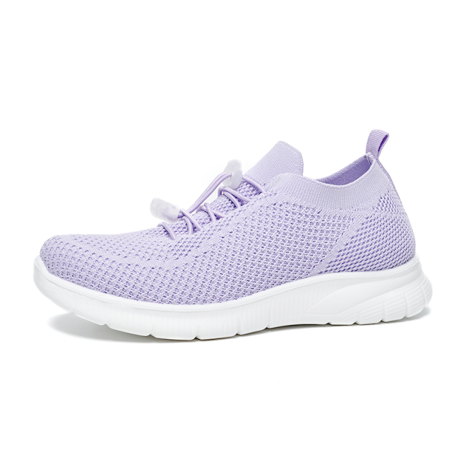 Wholesale All Woven Upper Light And Breathable Women's Shoes Sneakers Thick Sole Soft Walking Casual Shoes For Women