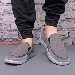 Wholesale Custom Microfiber Breathable Loose Retro Style Loafers Fashion Men's Shoes Non-slip Light Casual Shoes