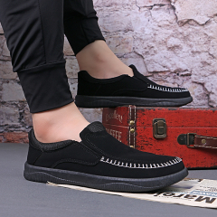 Genuine Leather Hot Sale Summer Fashion Slip-on Breathable Lightweight Comfortable Casual  Lazy Flat Loafers Shoes For Men