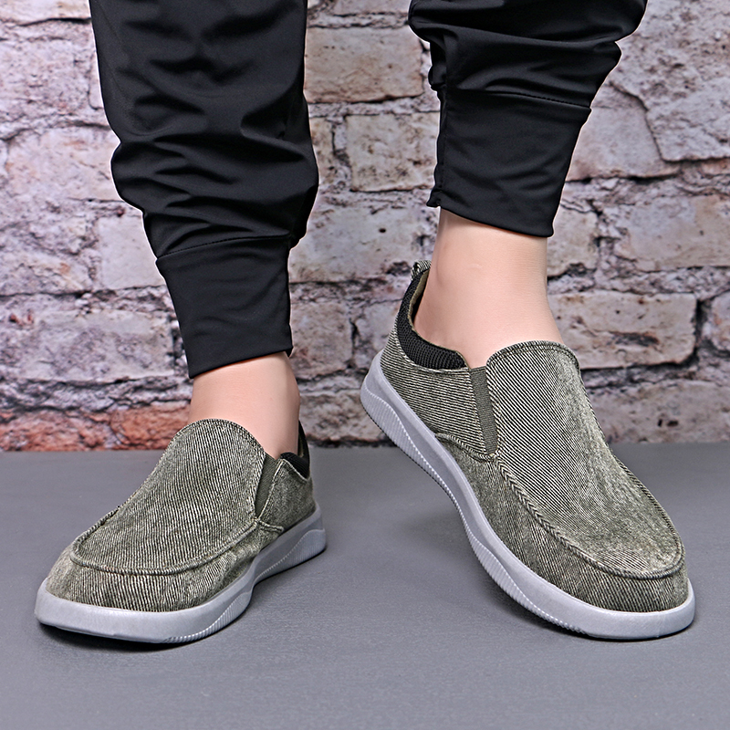 New Fashion Street Walking Classic Style Flat Casual Campus Sneakers Wholesale Breathable Canvas Loafers Shoes For Men