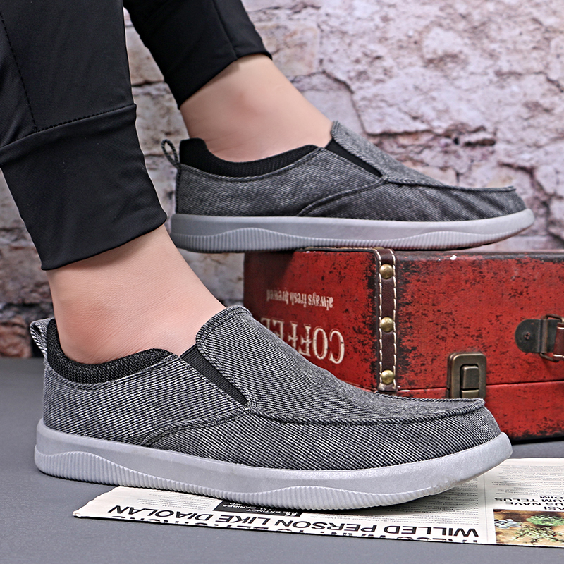 New Fashion Street Walking Classic Style Flat Casual Campus Sneakers Wholesale Breathable Canvas Loafers Shoes For Men