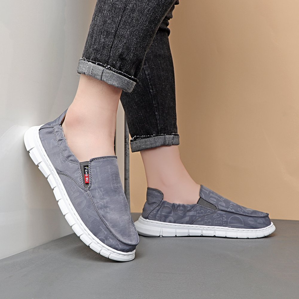 Casual Loafers Canvas Driving Shoes Waterproof Light Weight Slip-On Hot Sale Fashion Comfort Flexible Boat Shoes For Men