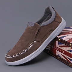 Genuine Leather Hot Sale Summer Fashion Slip-on Breathable Lightweight Comfortable Casual  Lazy Flat Loafers Shoes For Men