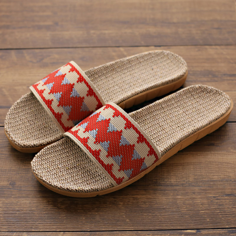 Lightweight New Home Slippers Indoor Men's And Women's Anti-slip Eva Soft Sole Silent Linen Slippers Wholesale