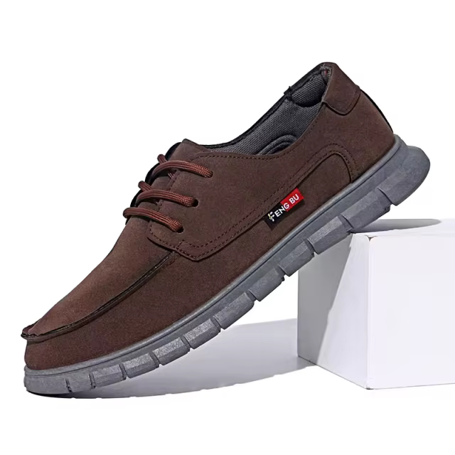 Leather New Arrival Fashion Trend Comfortable Anti-slip Lace-up Soft Shoes Breathable Sole Casual Shoes For Men