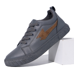 Microfiber Leather Flat Skateboard High Quality Sportive Running Outdoor Breathable Anti-slip Casual Sports Shoes For Men