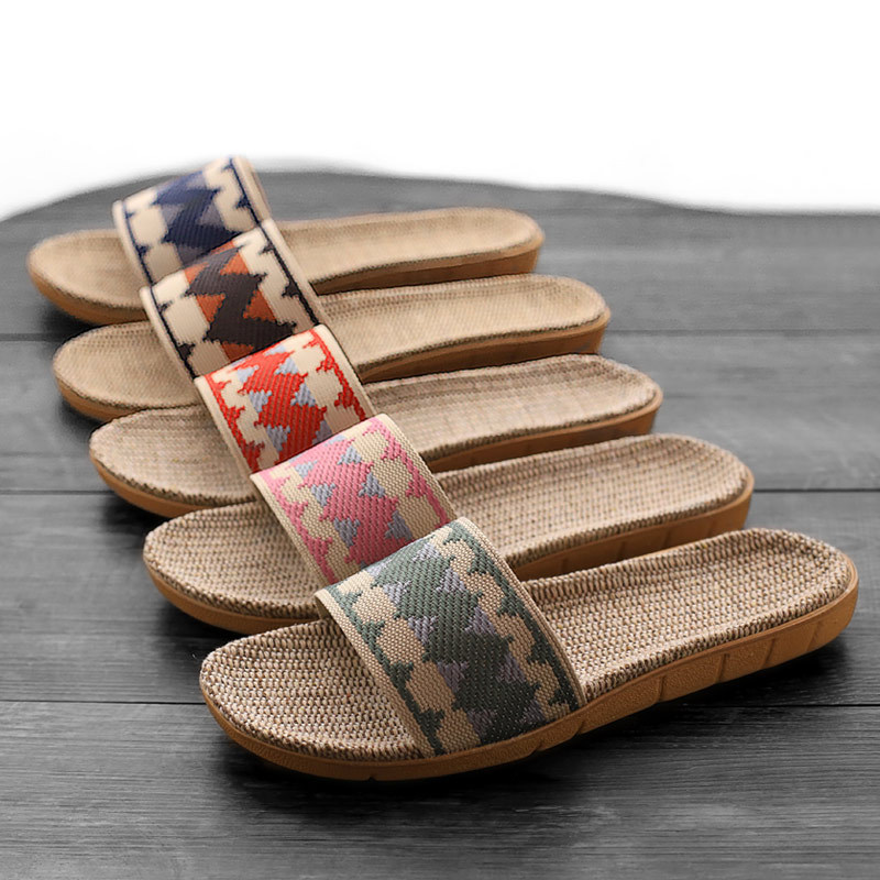 Lightweight New Home Slippers Indoor Men's And Women's Anti-slip Eva Soft Sole Silent Linen Slippers Wholesale