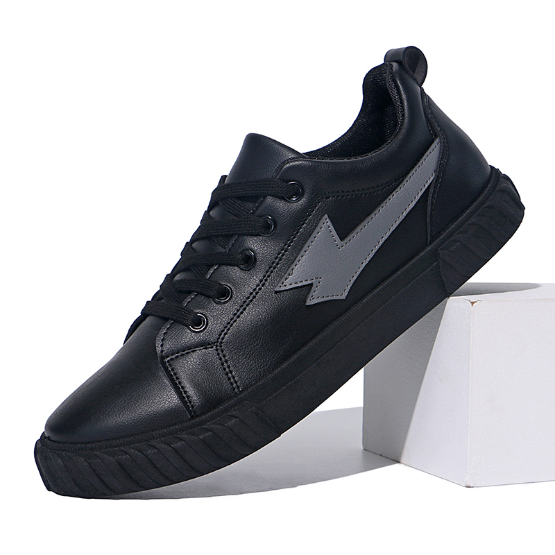 Microfiber Leather Flat Skateboard High Quality Sportive Running Outdoor Breathable Anti-slip Casual Sports Shoes For Men