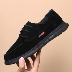 Leather New Arrival Fashion Trend Comfortable Anti-slip Lace-up Soft Shoes Breathable Sole Casual Shoes For Men