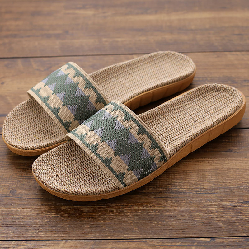 Lightweight New Home Slippers Indoor Men's And Women's Anti-slip Eva Soft Sole Silent Linen Slippers Wholesale